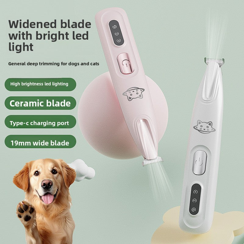 Toebean LED Paw Trimmer in Blush Pink and Cloud White