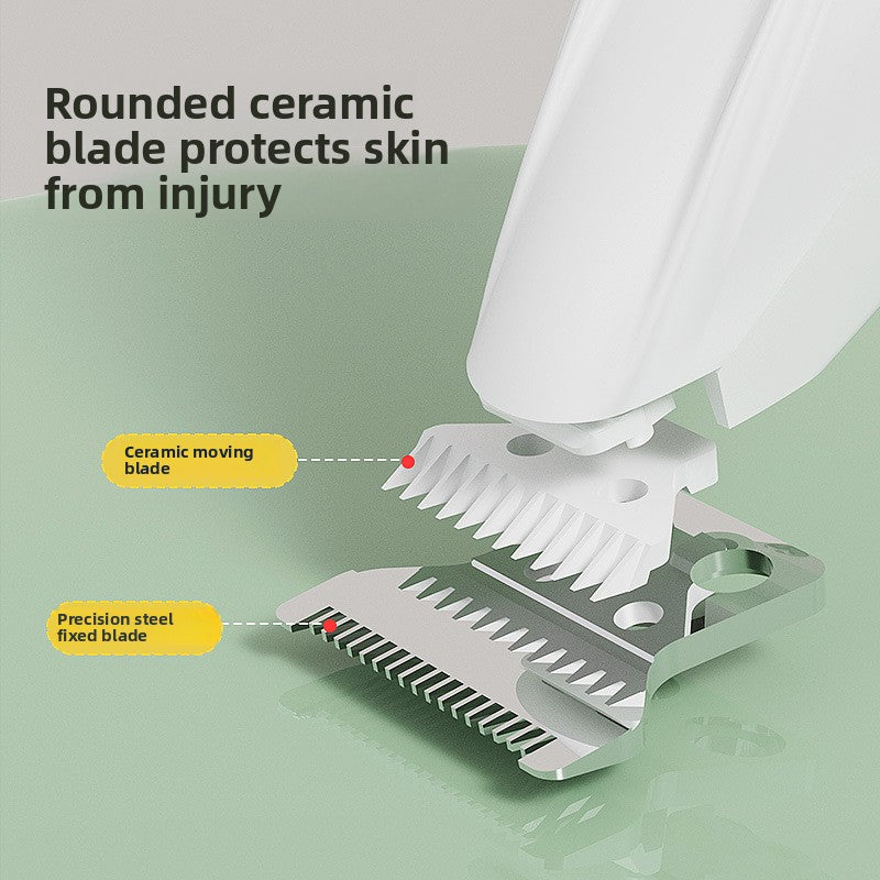 Rounded ceramic blade protects skin