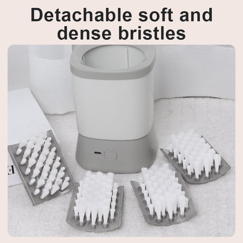 Automatic paw washer in use
