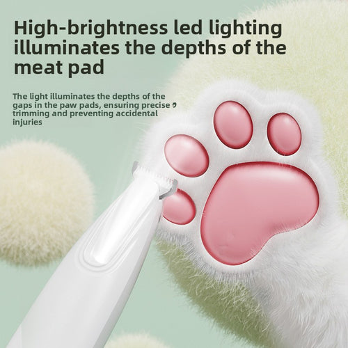 LED light shining on a paw pad