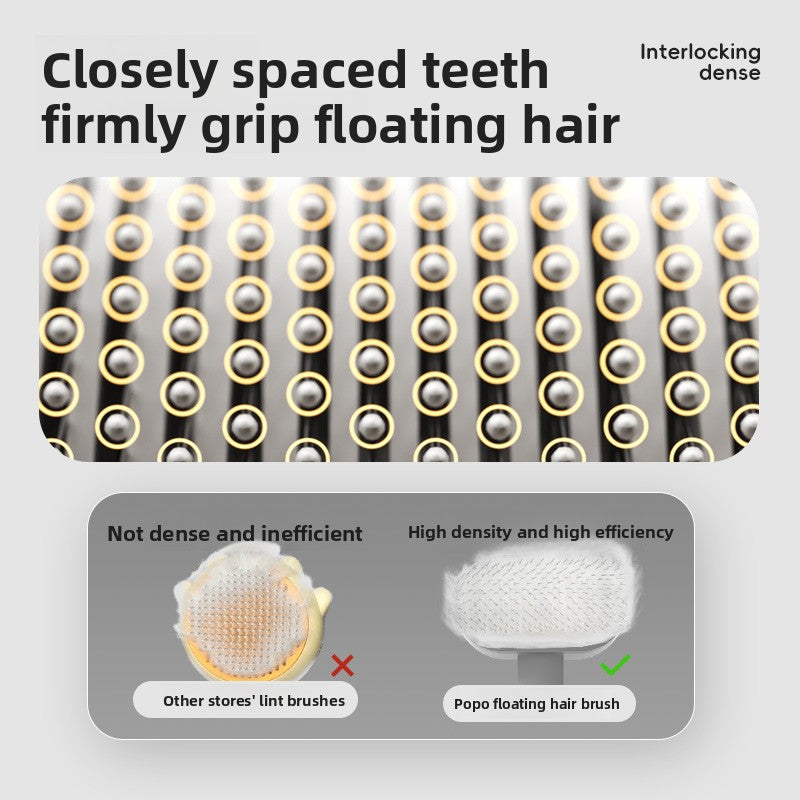 De-shedding brush removing fur